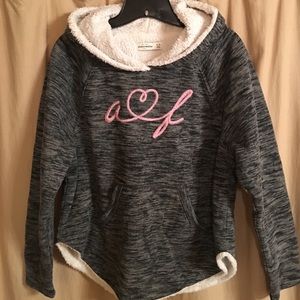 Abercrombie kids furry cozy hoodie size XL
