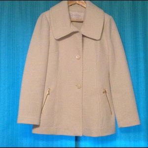 Off White Cute Pea Coat