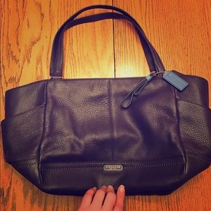 Mid-size Dark Purple Coach purse