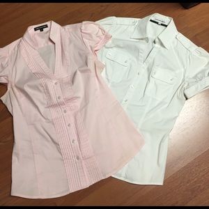 2 short sleeve dress shirts
