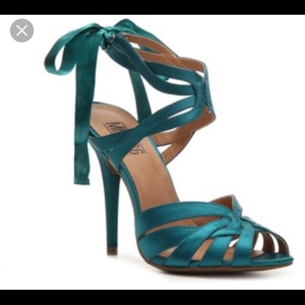 Mix No. 6 Meagan Sandal Teal Satin