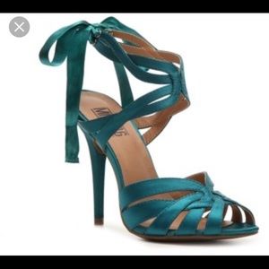 Mix No. 6 Meagan Sandal Teal Satin