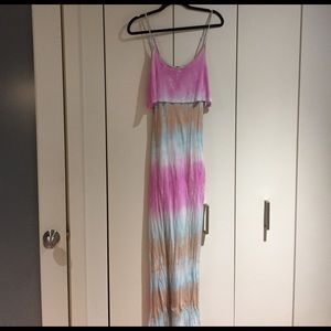 Lulus tie dye maxi dress - size small