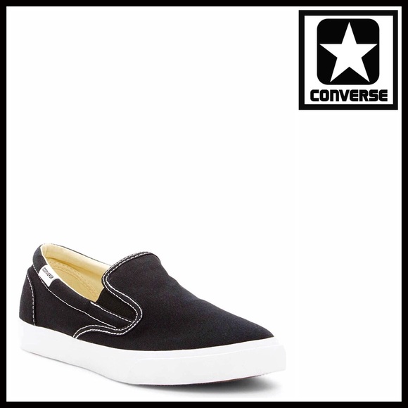 CONVERSE ALL STAR BLACK CANVAS SLIP ON SNEAKERS - Picture 8 of 8