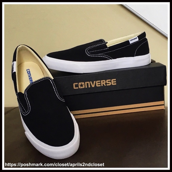 CONVERSE ALL STAR BLACK CANVAS SLIP ON SNEAKERS - Picture 5 of 8