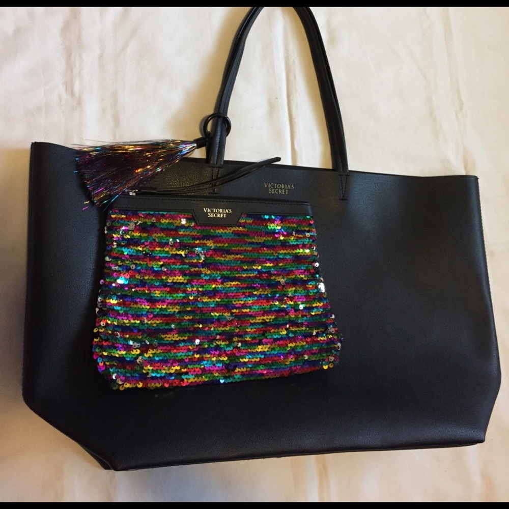 Victoria's Secret Tote and Sequined Mini Bag