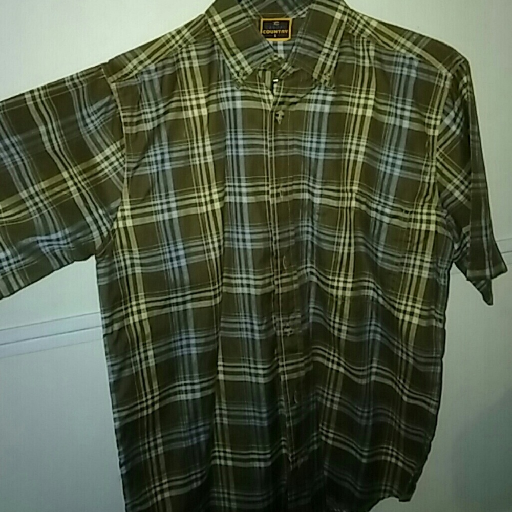Mens plaid button down shirt