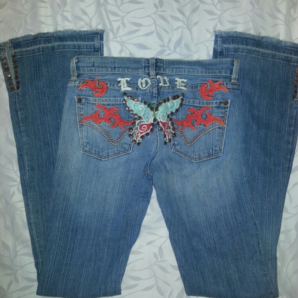 People for peace blue jeans