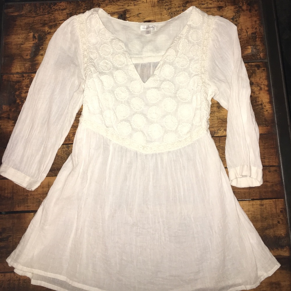 Sheer boho flowy top