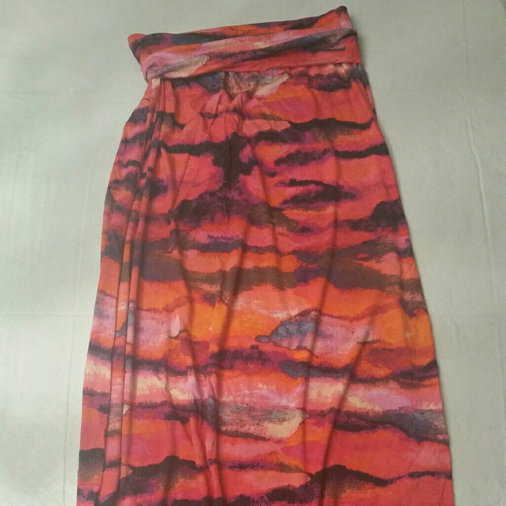 summer sunset maxi skirt