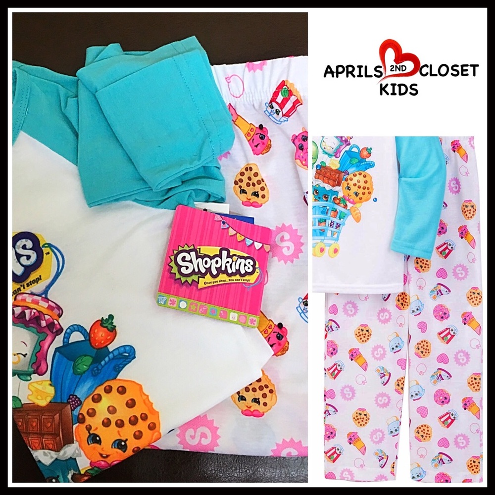 SHOPKINS PJS GIRL’S FLEECE PAJAMAS - Picture 6 of 8
