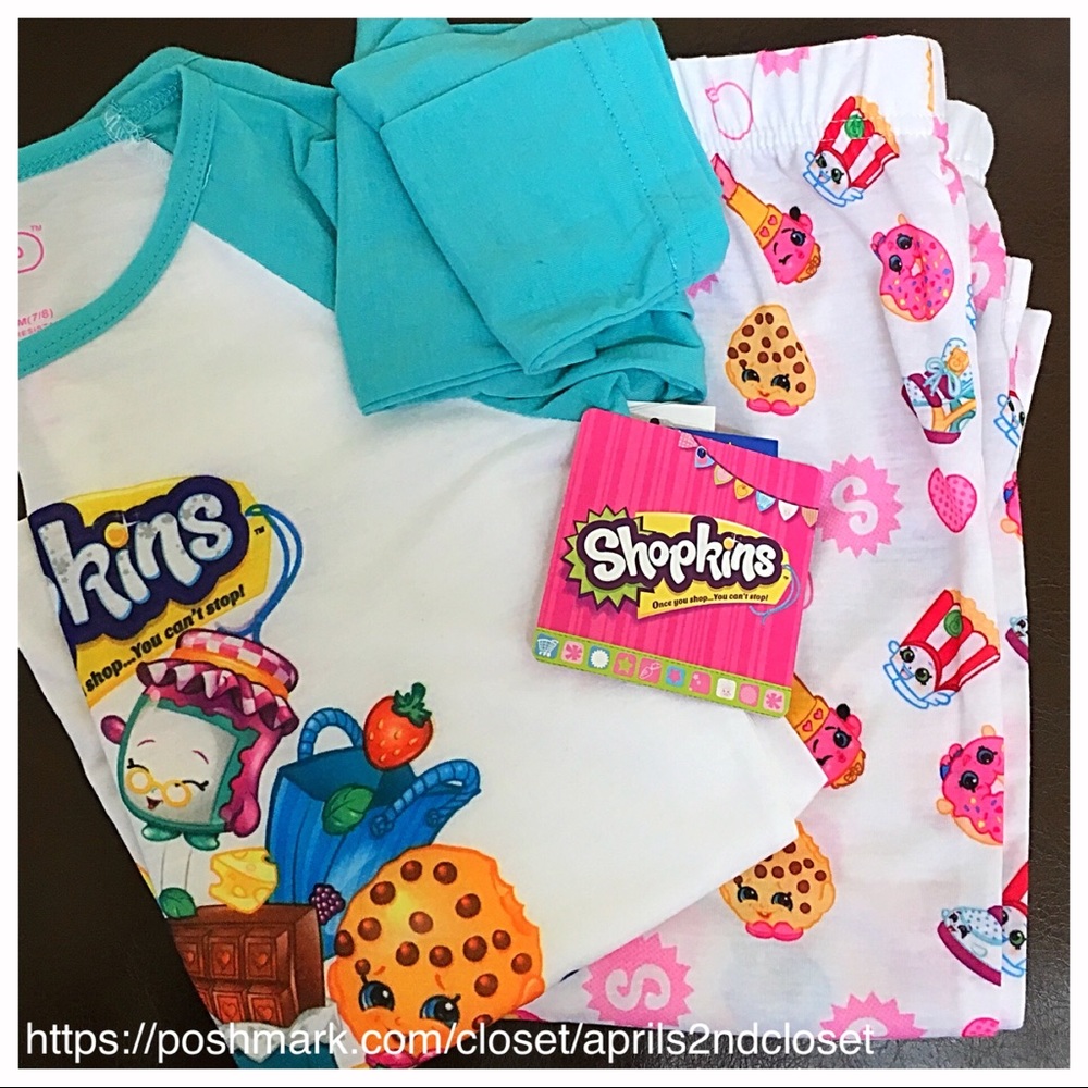 SHOPKINS PJS GIRL’S FLEECE PAJAMAS - Picture 4 of 8