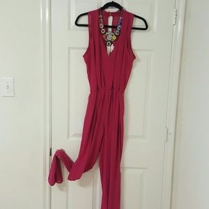 Hot pink romper