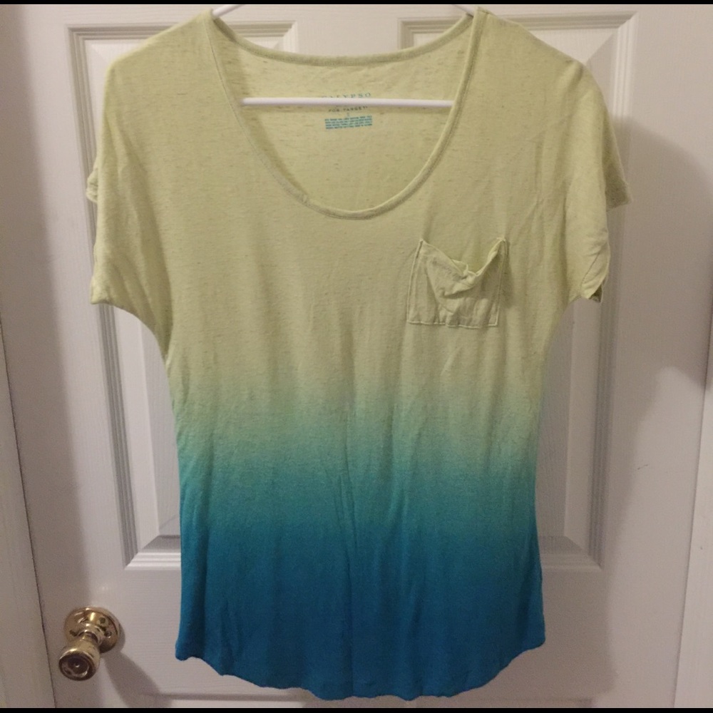 💙💚 gorgeous gradient short sleeve top