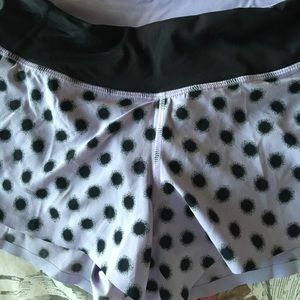 Running shorts with matching headband