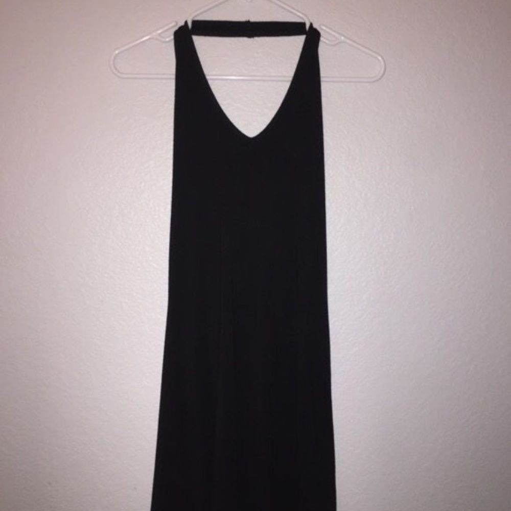 brandy melville black halter dress