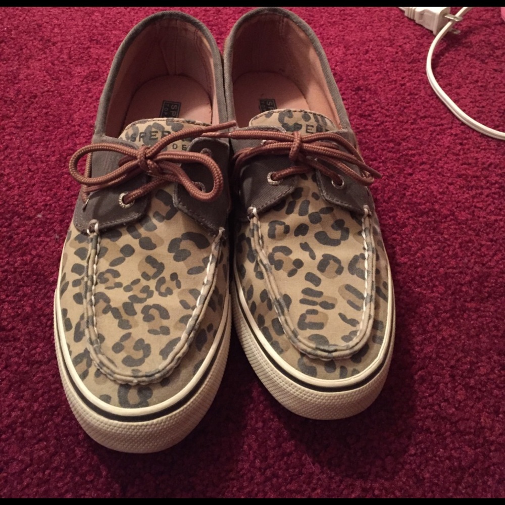 Leopard Print Sperry Top Siders