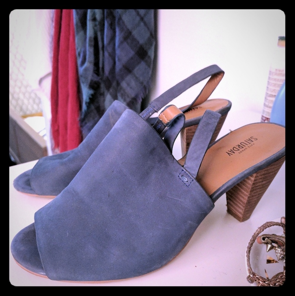 Kate Spade Dust Blue Mules