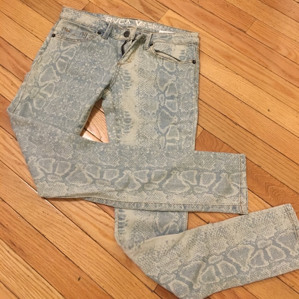 RVCA Snakeskin Print Jeans