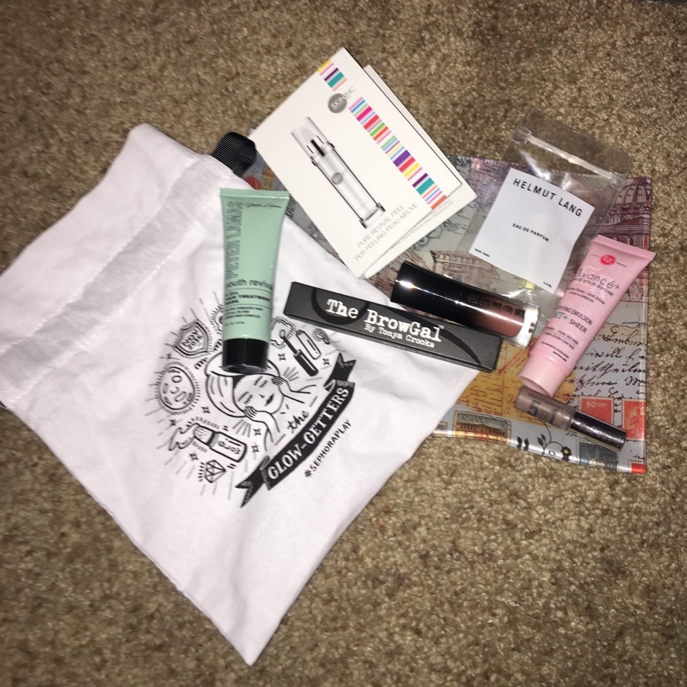 Lot of beauty products with beauty bag!