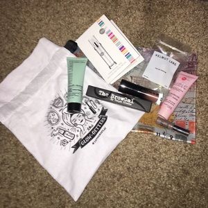 Lot of beauty products with beauty bag!