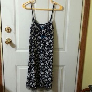 Sindrella Chemise Nightie w/ Net Lace Trim