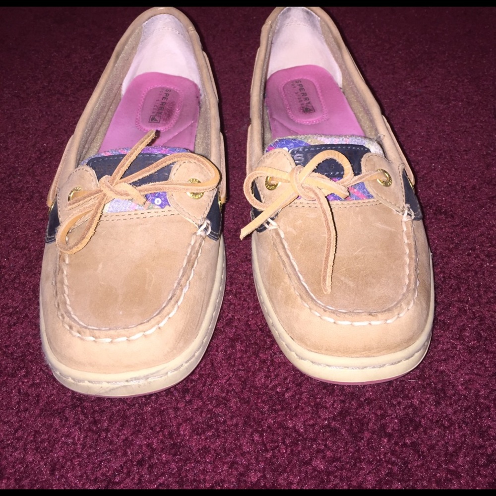 Tan/Plaid Sperry Top Siders