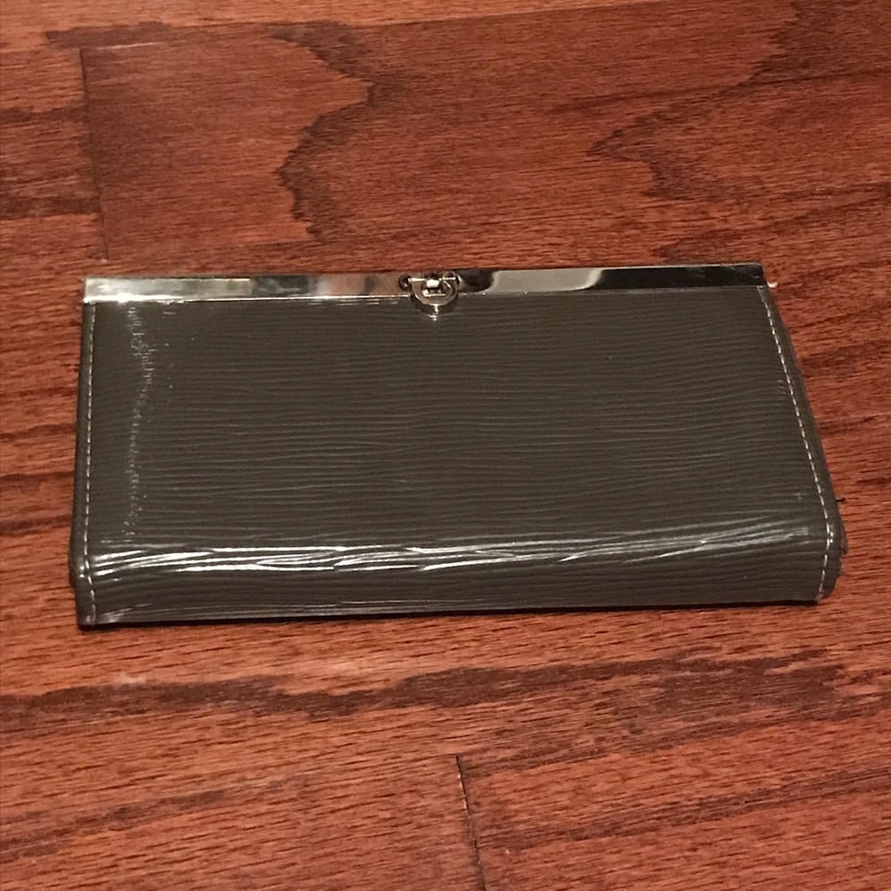 minimalist grey envelope clutch