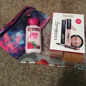 Lot of beauty products with beauty bag! All new
