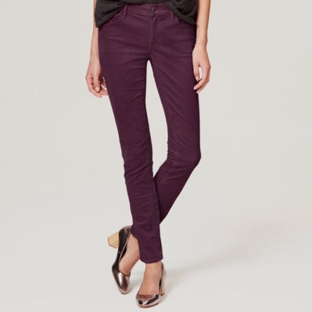 Ann Taylor Loft Curvy Skinny Corduroy Pants