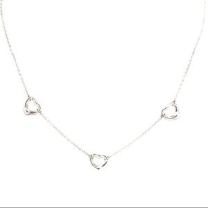 Tiffany & Co Elsa Peretti 3 Open Heart Necklace