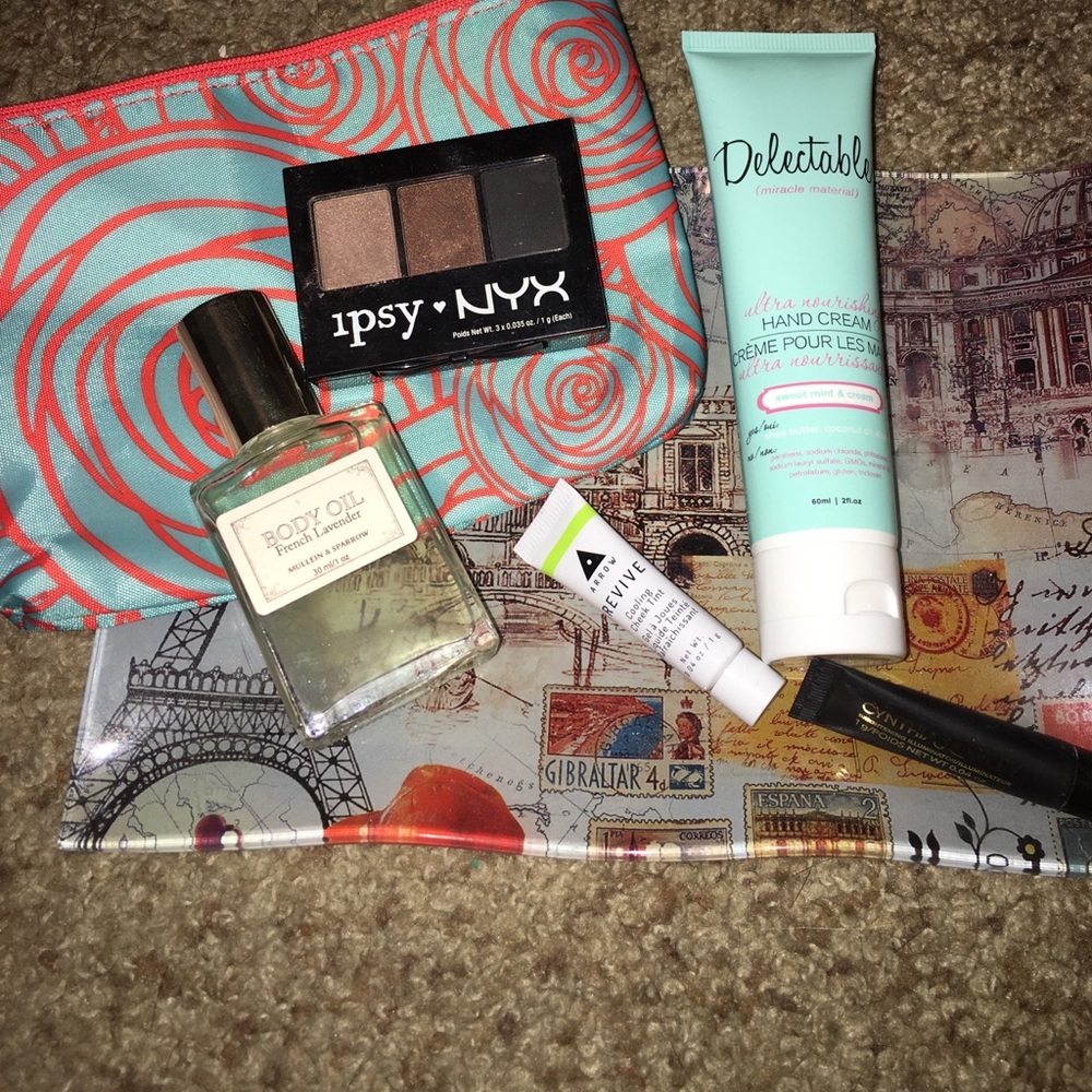 Lot of beauty products with beauty bag! All new!