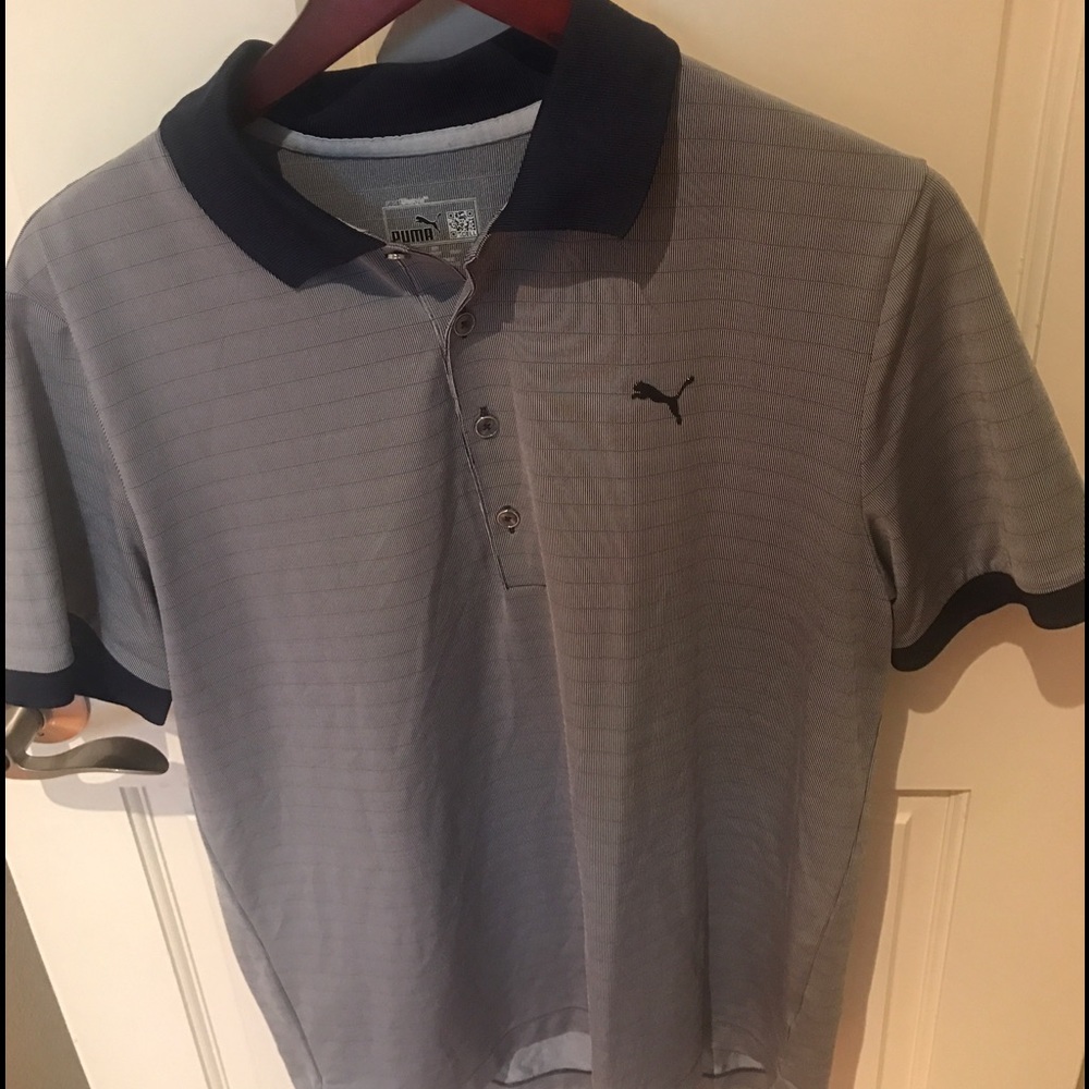 Puma Navy/White Golf Polo (Size Medium)