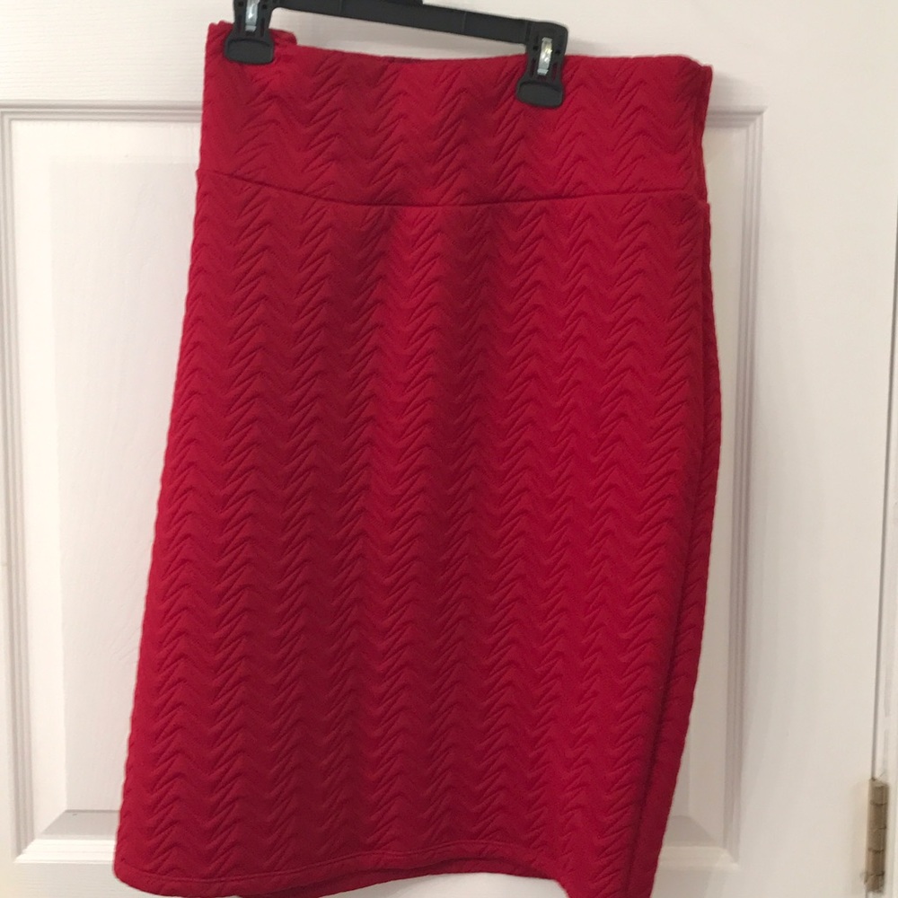 Lularoe solid red Cassie skirt. Worn once