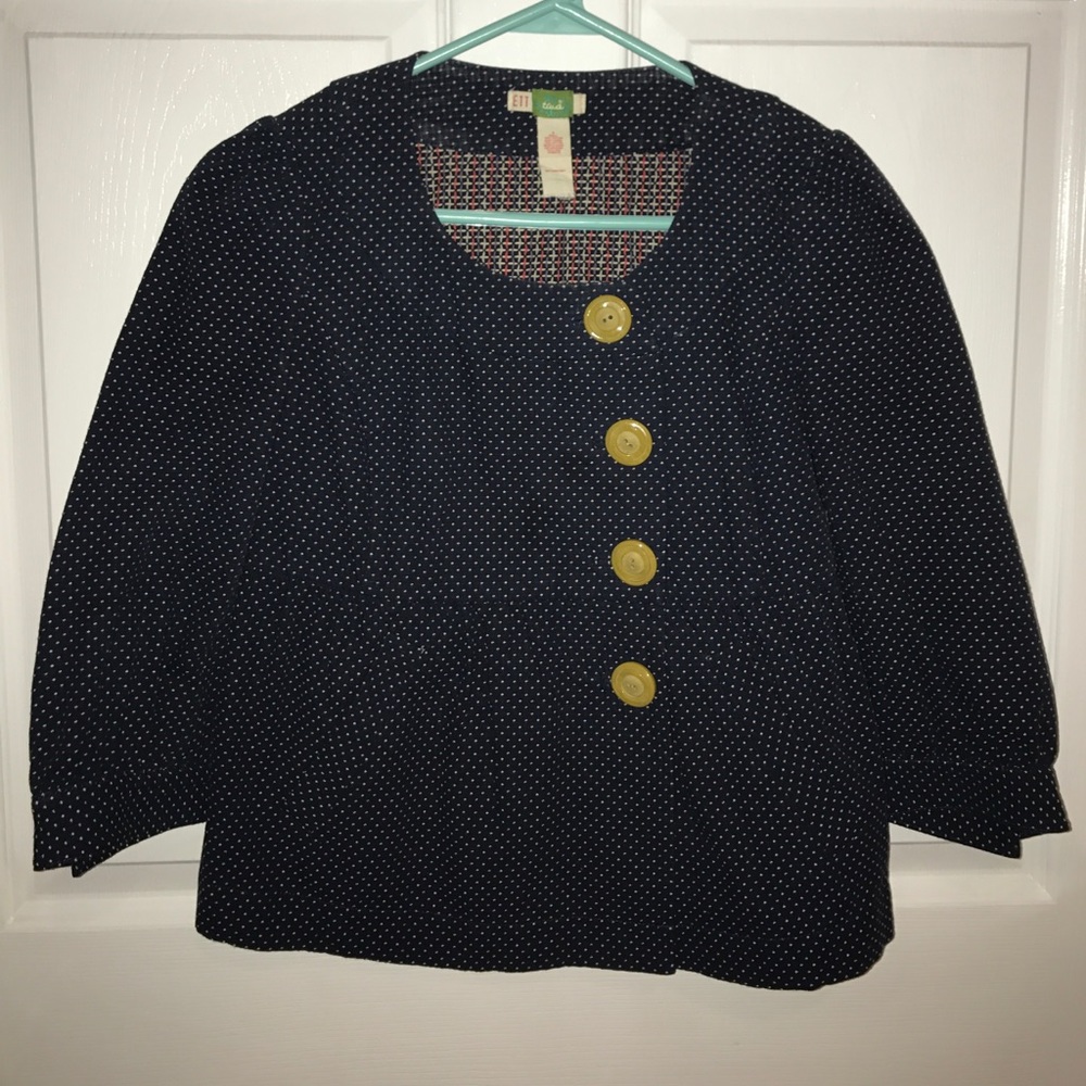 Navy Anthropologie cape/top