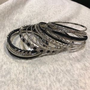 Stack of bangle bracelets