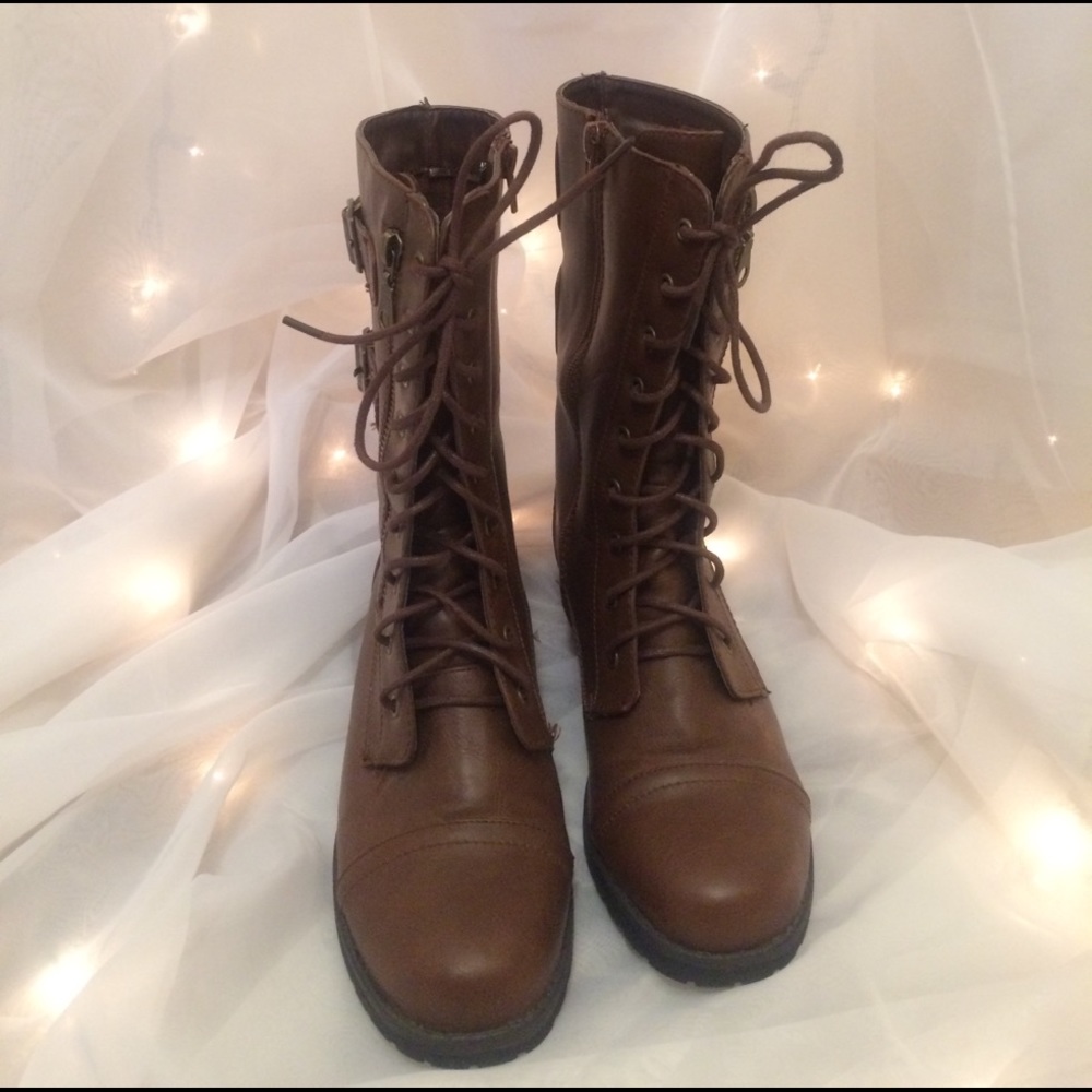 DOLLHOUSE Faux Leather Combat style Boots