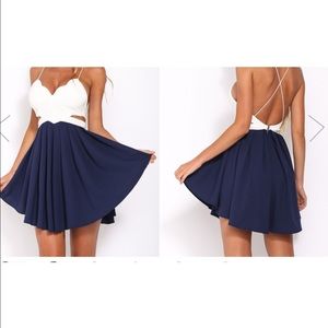 Blue and White dress