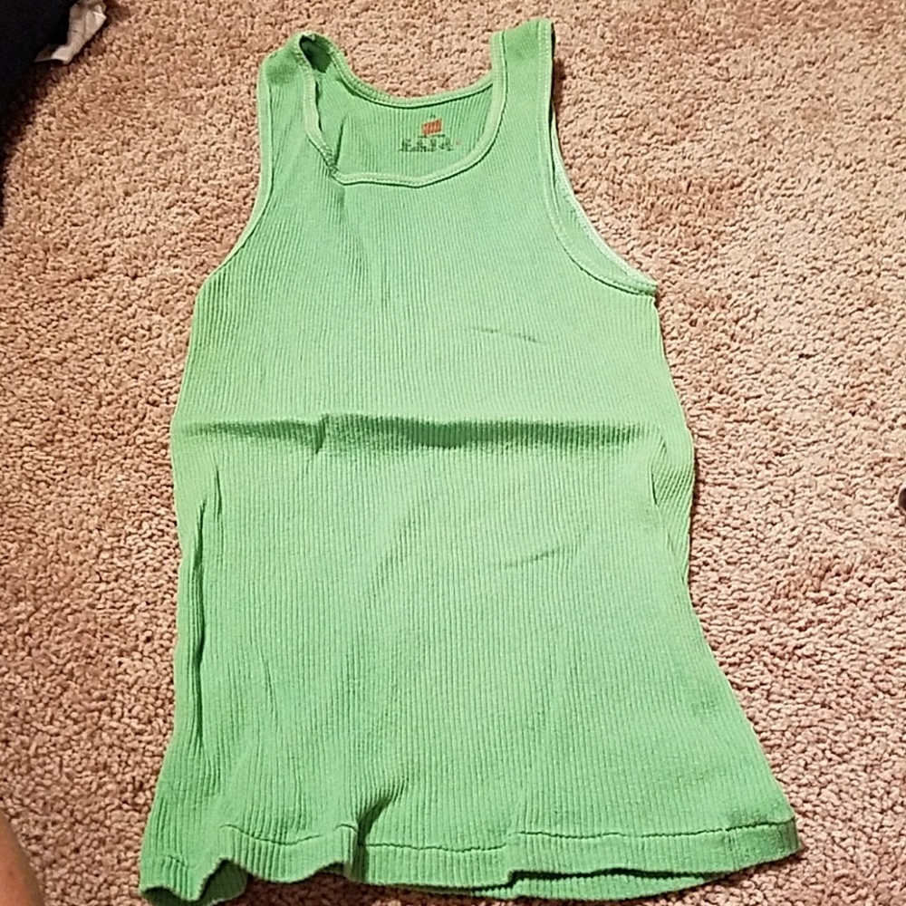 Trendy dyed Green Hanes or fruit of loom tank