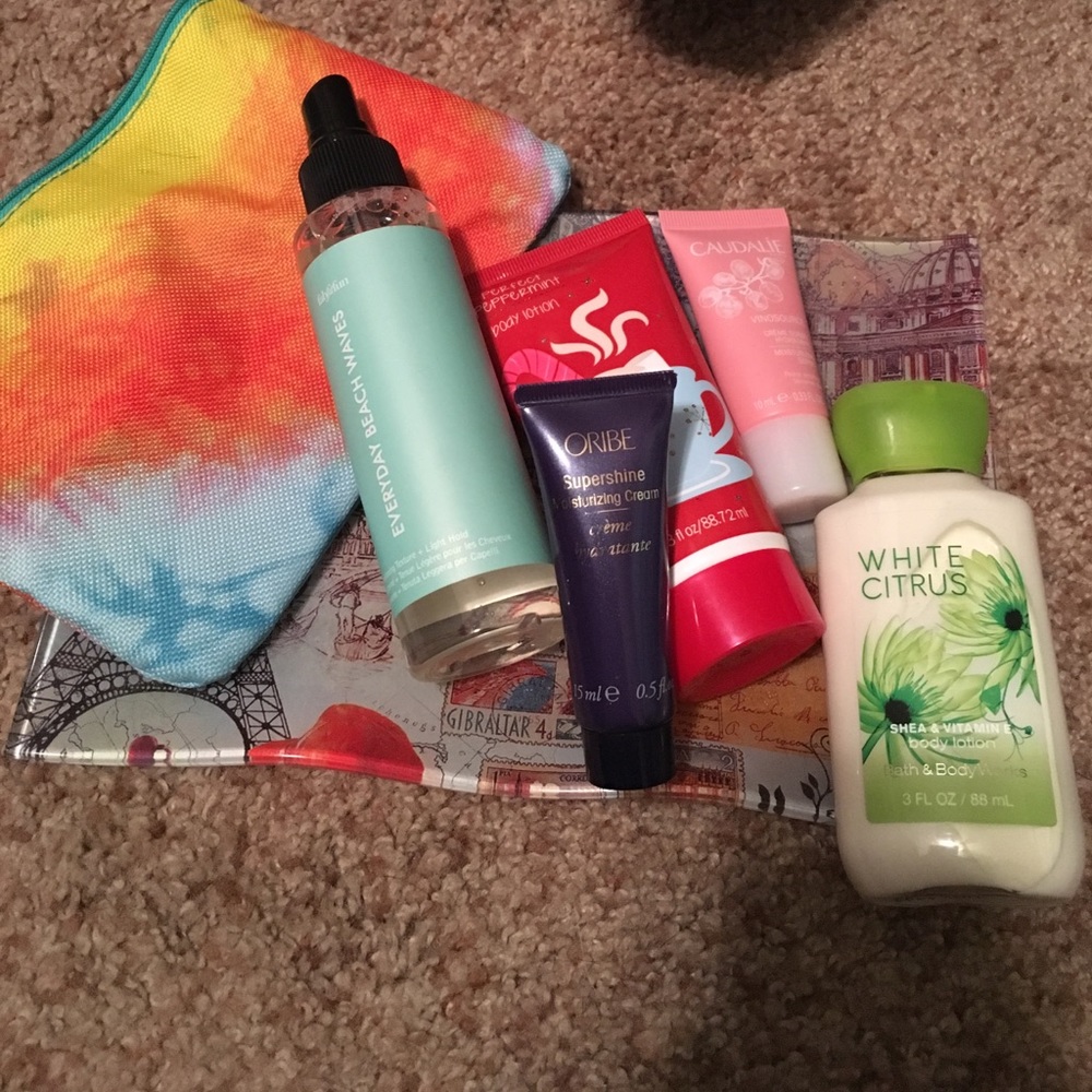 Lot of beauty products with beauty bag! All new!