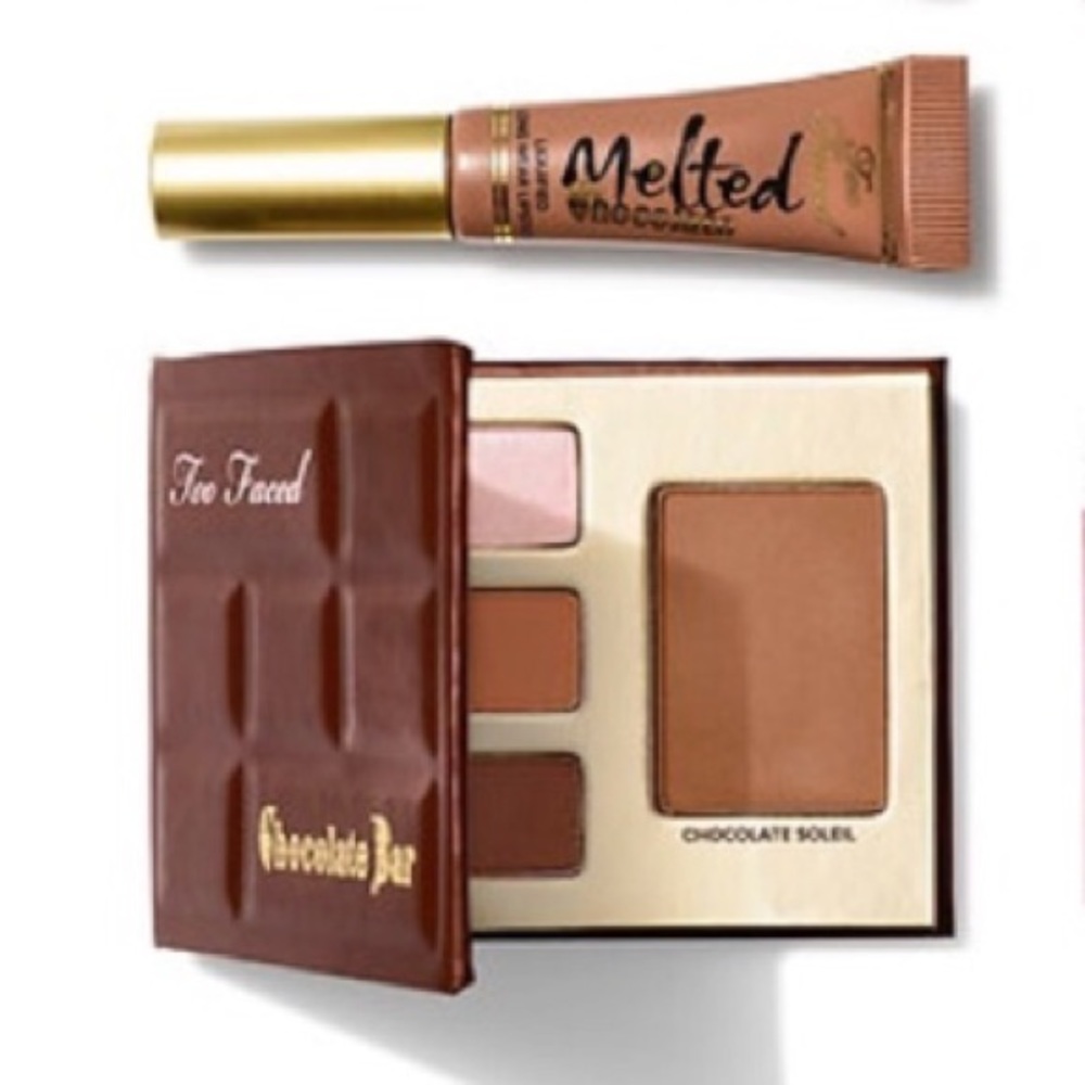 Too faced chocolate bar and melted chocolate lip