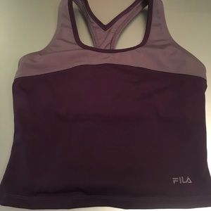 FILA- Authentic Ladies aubergine/grey Sports Tank