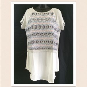 Dolan Skirted Woven Aztec Baseball Tunic