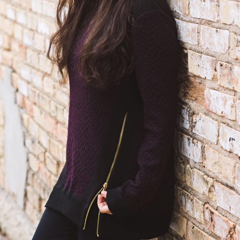 Rebecca Taylor Zipper Detail Sweater