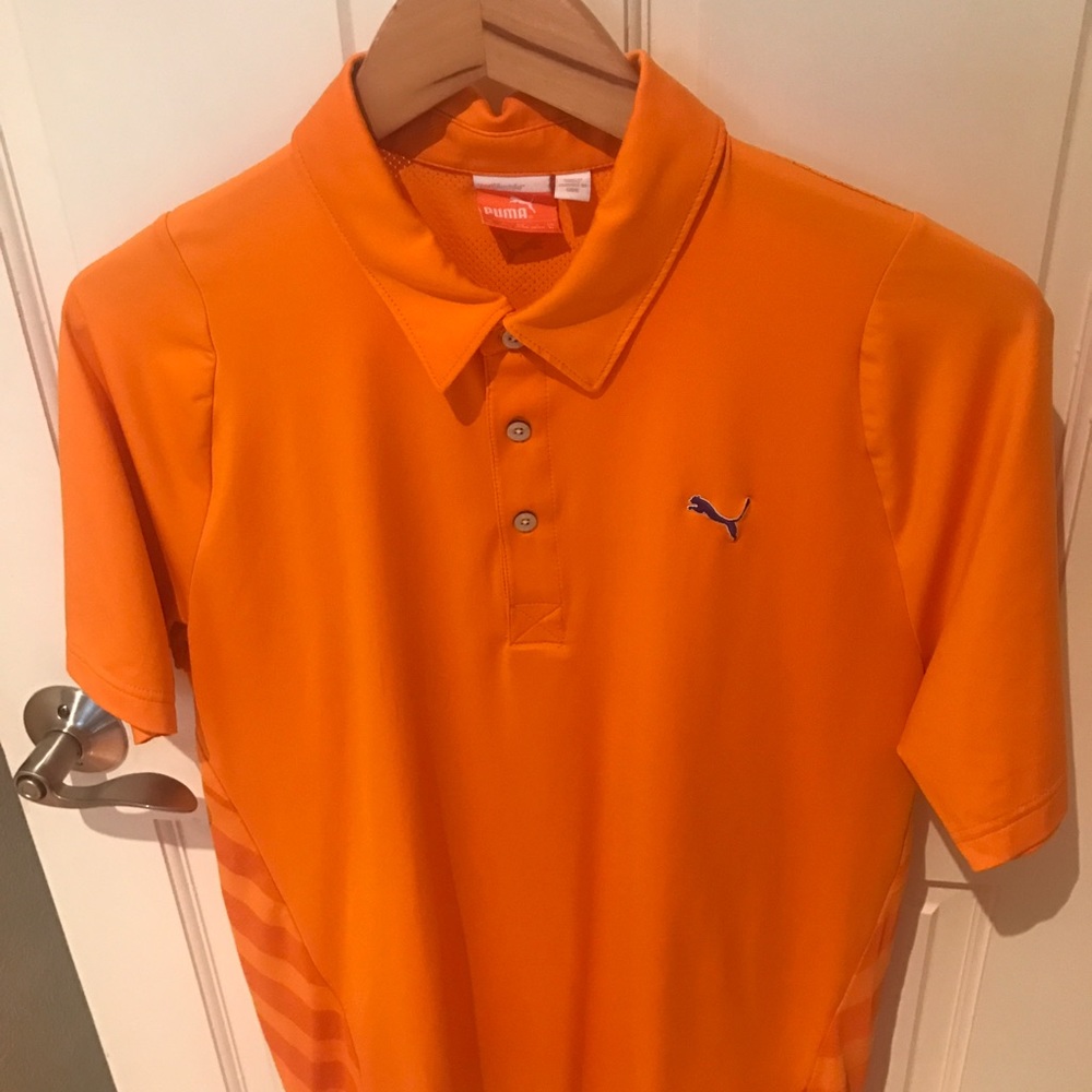 Puma Lux Orange Golf Polo (Size Medium)