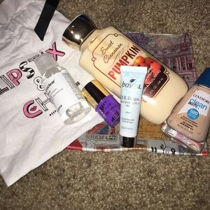 Lot of beauty products with beauty bag! All new!