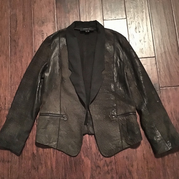 Alexander Wang Jackets & Blazers - ALEXANDER WANG DISTRESSED LEATHER JACKET BLAZER