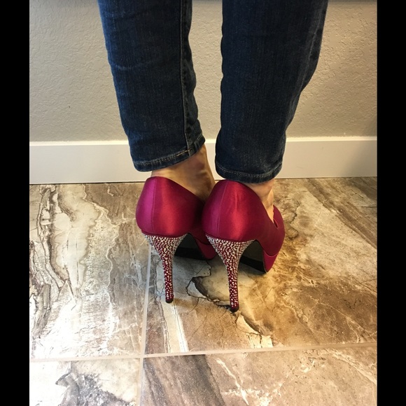 Pink Rhinestone Heels - Picture 3 of 4