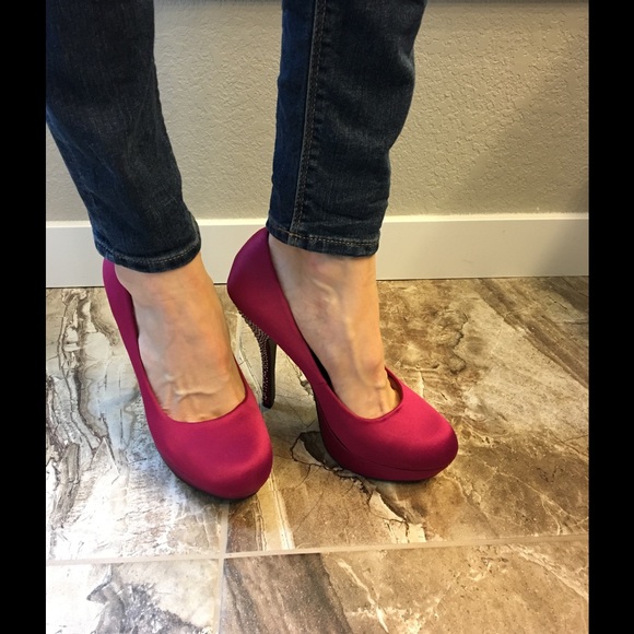 Pink Rhinestone Heels - Picture 4 of 4