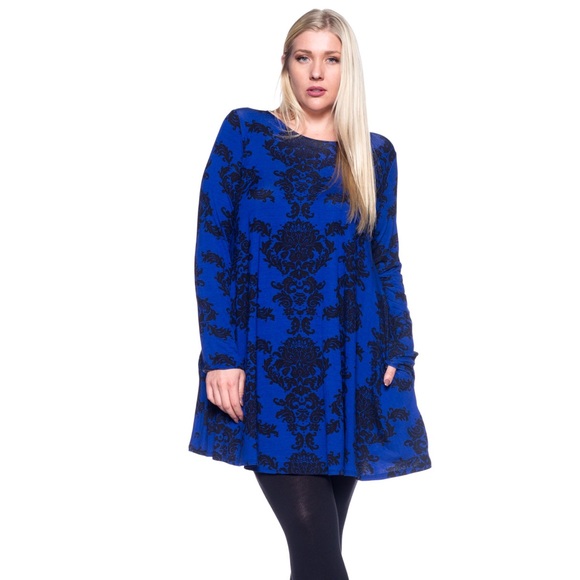 Blue and Black Tunic - Pocket - Picture 2 of 5